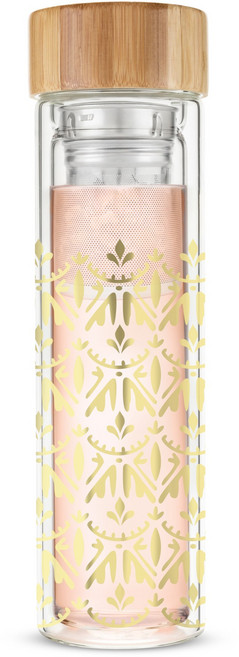 핑키업 블레어 글래스 트래블 인퓨저 휴대용티보틀, Casablanca Gold, 473ml