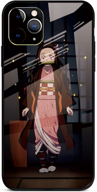 디아인앤 귀멸의 칼날 네즈코 iPhone15 16 pro 강화유리 케이스