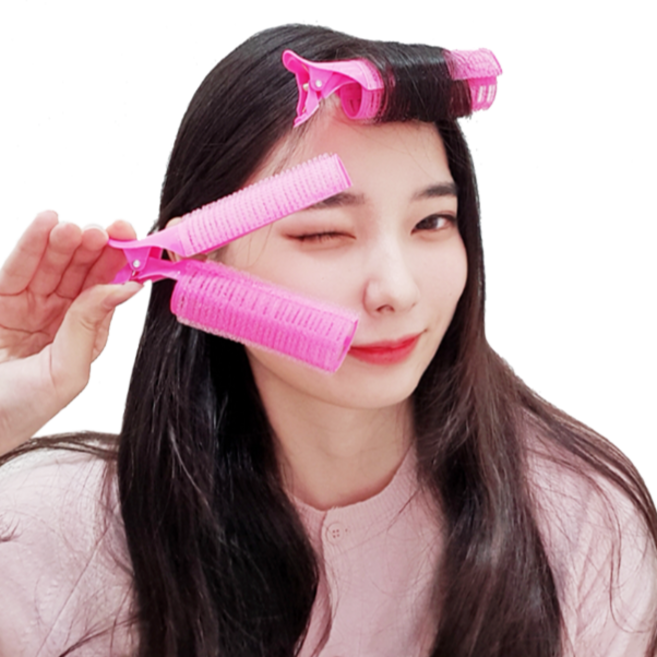 이쁨달다 볼륨집게롤 집게형 헤어 가벼운 구르프 대형, 1개