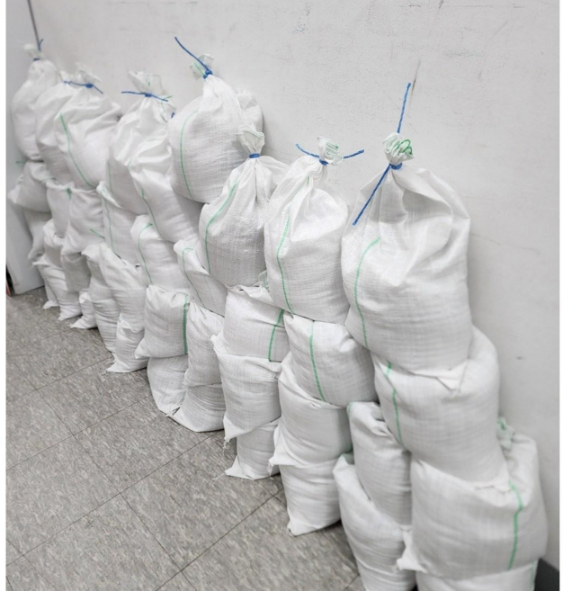 위에 끈 달려있는 흰색 소금자루 빈 쌀 고추 소금 보관용 마대 용량선택, 10kg 용 10개, 1개
