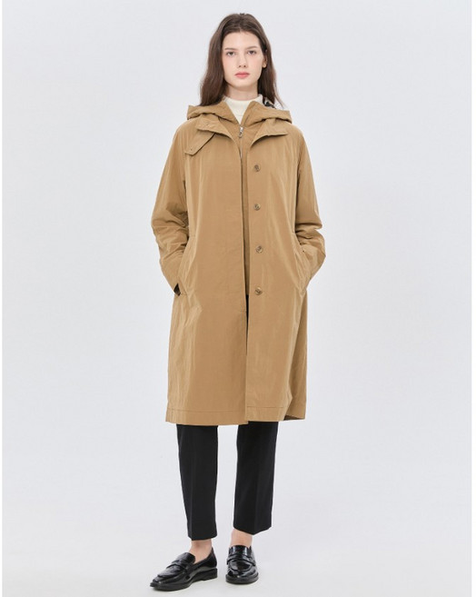 닥스 [2WAY] 베이지 탈착 후드 베스트&롱 맥코트 YMWKCO4D807I2