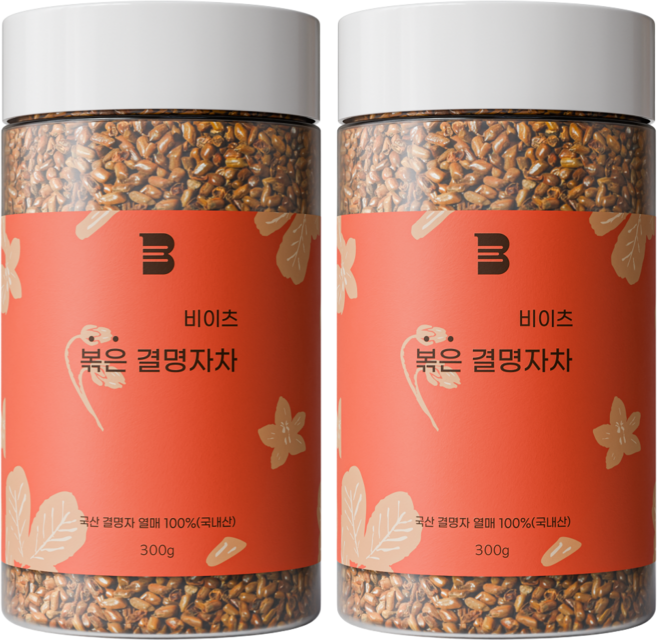 [코리아 티 챔피언십 우승자 제조] 비이츠 국산 볶은 결명자 결명자차, 2개, 300g