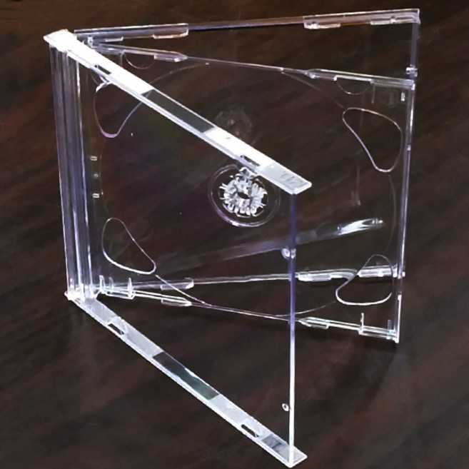 국내산 CD케이스 쥬얼케이스 20장 투명/블랙 1CD/2CD 택, 2CD쥬얼케이스(투명)-50장