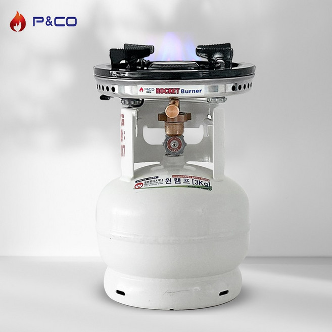 피엔코 미세조절 로켓트버너+국산가스통3kg 세트 해바라기버너 캠핑, 세트)국산가스통3kg + 미세조절로켓트버너, 1개
