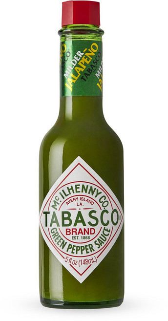 TABASCO Brand Green Jalapeno Pepp TABASCO Brand Green Jalapeno Pepper Hot Sauce Mild Heat Glass Bo, 5 Fl Oz (Pack of 1), 1개, 147ml