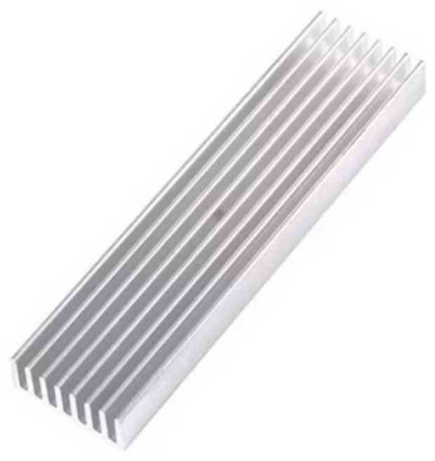 20x100x6mm 방열판 히트싱크 쿨러 냉각 알루미늄, 1개