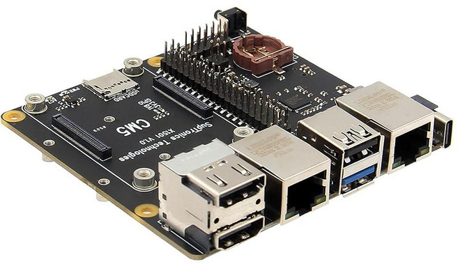 Geekworm X1501 CM5 IO 캐리어 보드 라즈베리 파이 컴퓨트 모듈 5용 듀얼 M.2 NVMe SSD 지원 1GbE + 2.5GbE 이더넷 포트 149687, Geekworm X1501 CM5 IO 캐리어 보드,, 1개