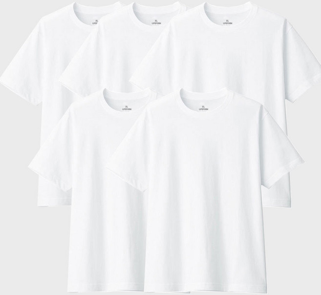 라이프폼 무지 반팔 티셔츠 무지티 남성 여성 라운드티 5팩