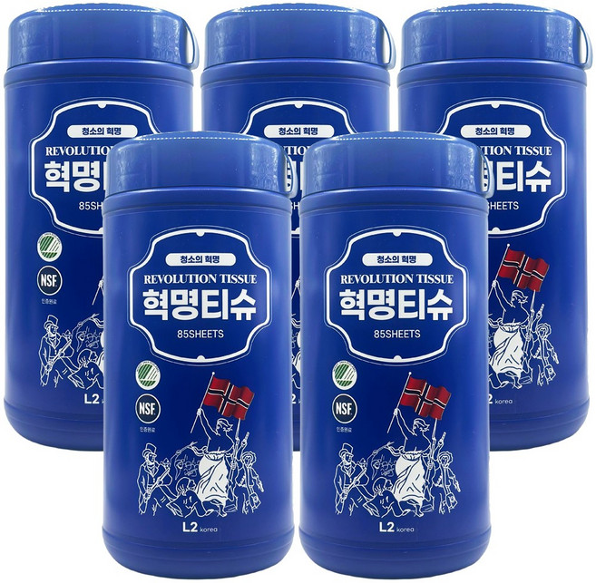 데일리아이디어 혁명티슈 3통(85매), 5개
