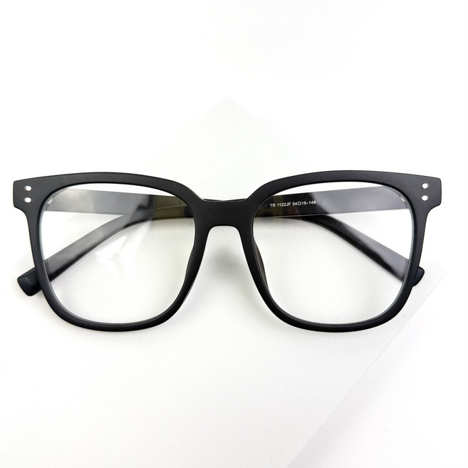 블루라이트 차단 안경 남자 빅사이즈 대두 사각 뿔테 가벼운 패션 데일리 투명 블랙