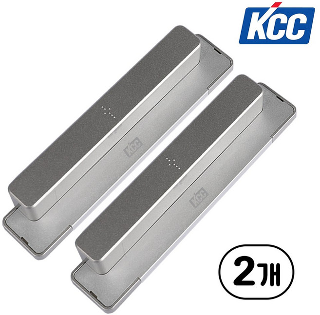 KCC창호 고정형 샤시손잡이 샷시 베란다 창문손잡이, 실버그레이, 2개