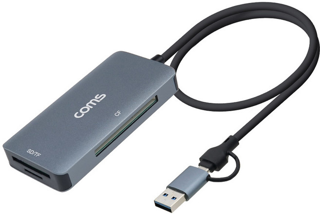 멀티 C타입 USB3.0 CF TF 마이크로 SD카드리더기 메모리 어댑터 젠더 블랙박스리더기 핸드폰 스마트폰, 1개