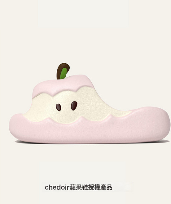 chedior 蘋果造型拖鞋, 淡粉 24 24.5 標準CM, 10 cm