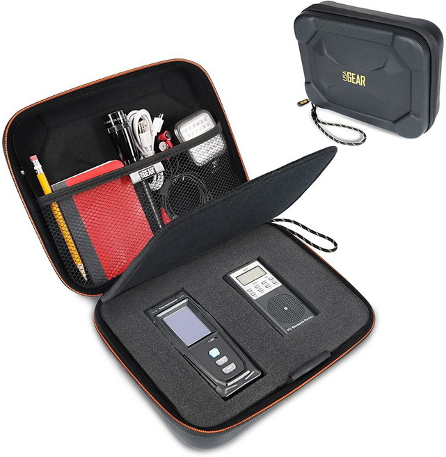 미국 기어 유령 사냥 장비 케이스 - 맞춤형 폼 내부 EMF 미터 스피릿 박스 등과 호환되는 경량 방수 외장을 갖춘 초자연적인 가방(빈 케이스만 해당), 1개