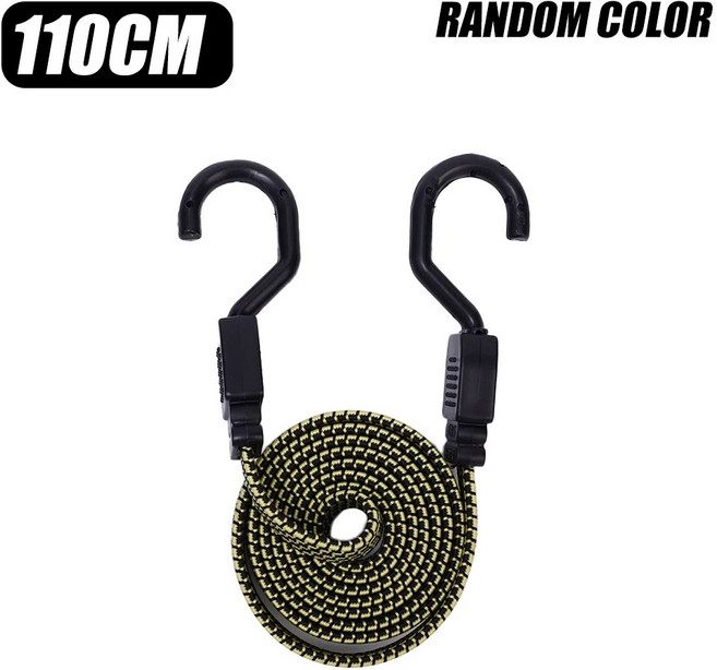 오토바이 헬멧 거치대 수하물 스트랩 자전거 탄성 후크와 손수레화물 바인딩 오토바이화물 자동차 고정 액세서리 벨트, 110cm Random Color, 1개