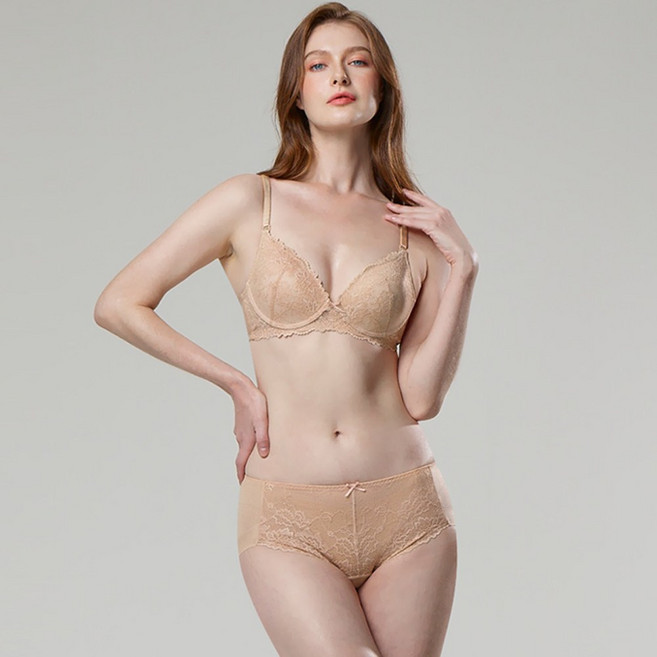 JHWBZ0A5S 제임스딘 여성 레이스 노와이어 몰드 A컵 B컵 C컵 브라 헴팬티 세트