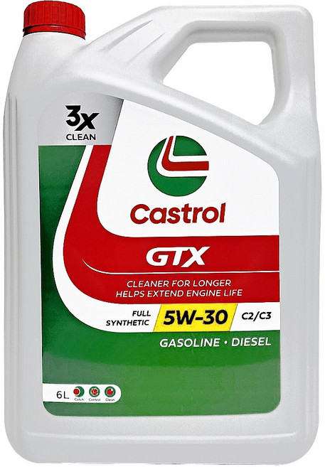 캐스트롤 GTX 5W30 C2/C3 SP 6L 가솔린 디젤 DPF 겸용 합성엔진오일, 1개