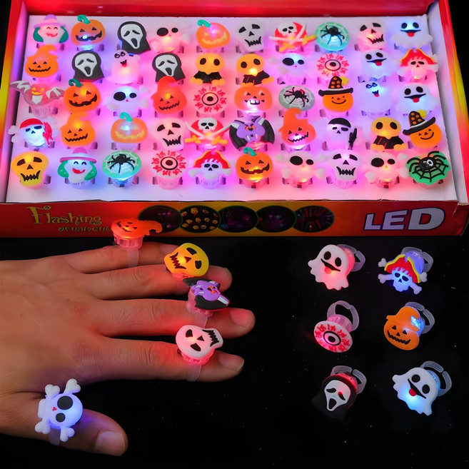 루이스 할로원 LED 불빛반지 50P 데코 소품, 50개