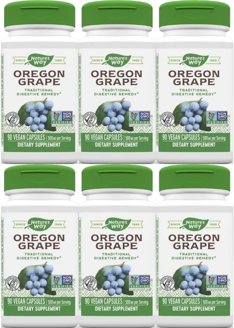 네이처스웨이 오리건 그레이프 포도 500mg, 90정, 6개 - 쿠팡