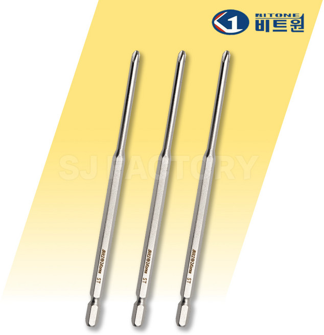 비트원 십자 단면 드라이버 비트 PH2 4.5 150mm, 3개