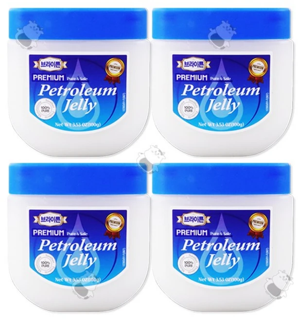 브라이튼 퓨어 페트롤리움 젤리 (100% PURE) 프로텍트 모이스춰라이즈 스무디~ 프리미엄 바세린, 4개, 100g - 쿠팡