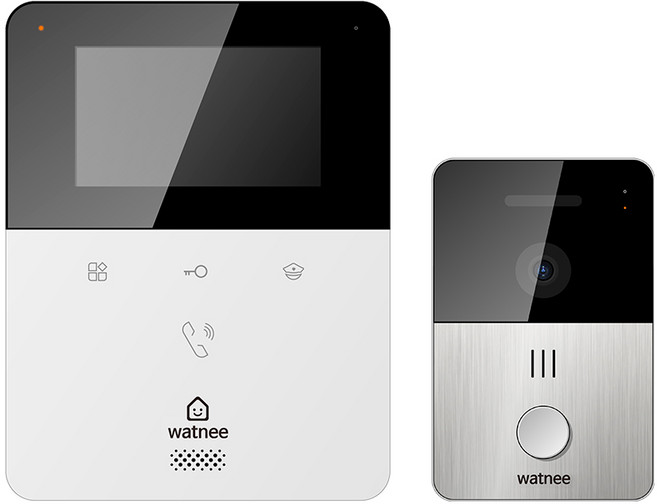 watnee 아날로그 인터폰 비디오폰 초인종 4선식, W-VP43