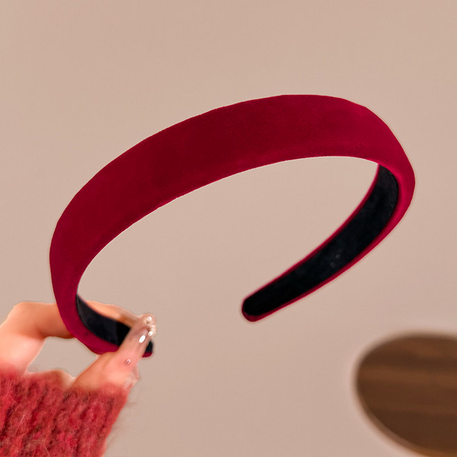 復古氣質紅色髮箍