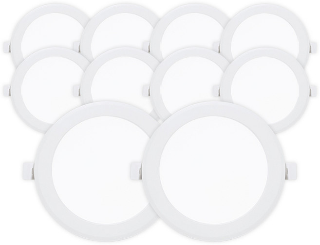 라인라이팅 LED 에코 5인치 다운라이트 15w 방습 (주광 전구 주백), 10개, 주광색(흰빛)