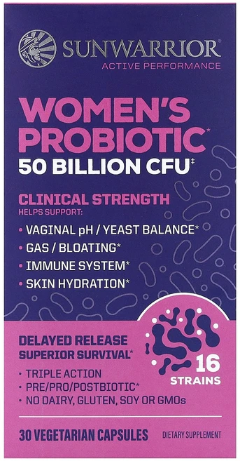 단백질 비타민 철분 마그내슘 칼슘 Sunwarrior 여성용 프로바이오틱 베지 캡슐 30정 고루고루섭취해주세요, Sunwarrior여성용프로바이오틱베지캡슐30정, 1개 - 쿠팡