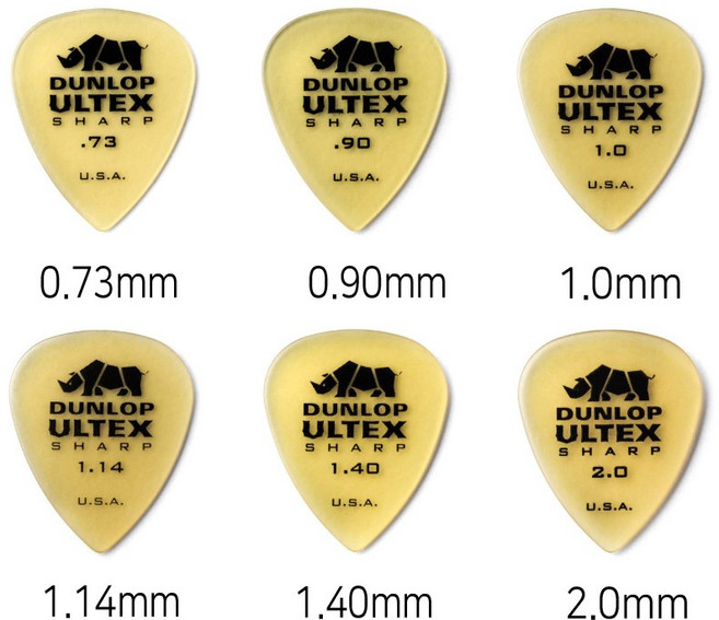 던롭 Ultex Sharp 기타픽크 0.90mm, 1개