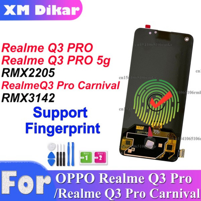 Oppo Realme Q3 Pro 5G RMX2205 LCD 디스플레이 교체 용 카니발 전화 터치 스크린, 1개