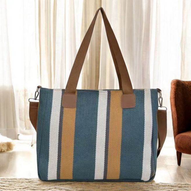 여성 대용량 캔버스 토트백