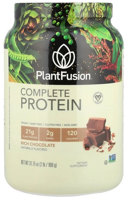 PlantFusion 완전 단백질 진한 초콜릿 900g(2lb) PlantFusion (플랜트퓨전), 907 g, 900g, 1개 - 쿠팡