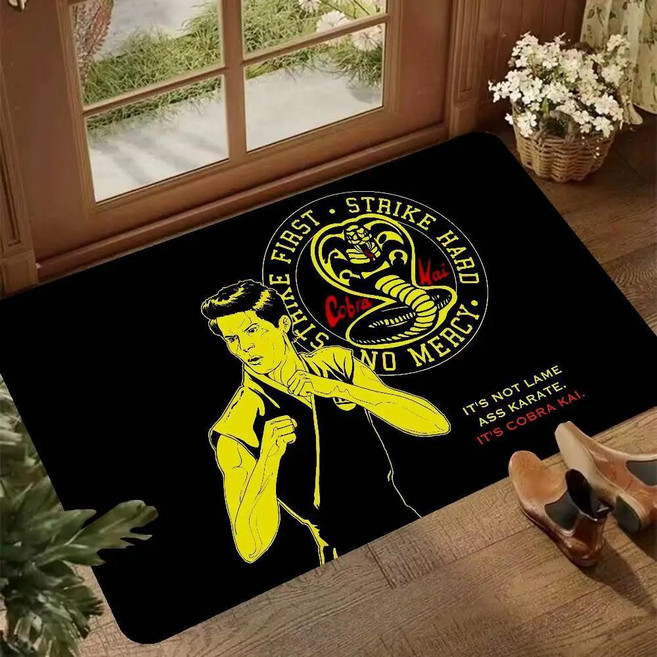 클래식 드라마 코브라 카이 입구 도어 매트 북유럽 스타일 홈 도어매트 욕실화장실 침실 호텔 장식, 1개, 색상: 9. z8 / 크기: D. 80x120 cm