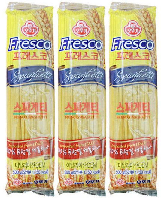 오뚜기 프레스코 스파게티 500g 3개 파스타 면