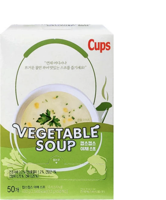 컵스컵스 야채스프 50T 즉석스프, 1개, 600g - 쿠팡