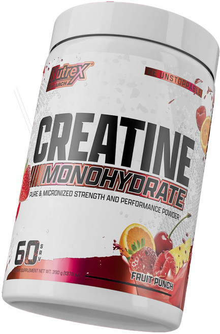 뉴트렉스리서치 크레아틴 모노하이드레이트 프루트 펀치, 390g, 1개