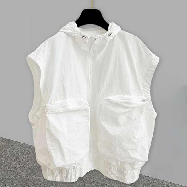 가무이 남여공용 아노락 빅사이즈 바람막이 조끼 베스트