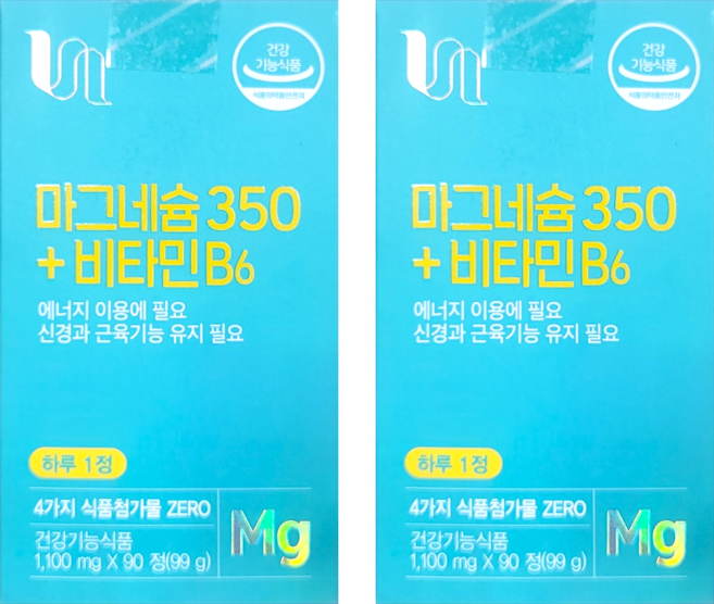 비타민하우스 마그네슘+비타민B(1100mg, 90정, 2개