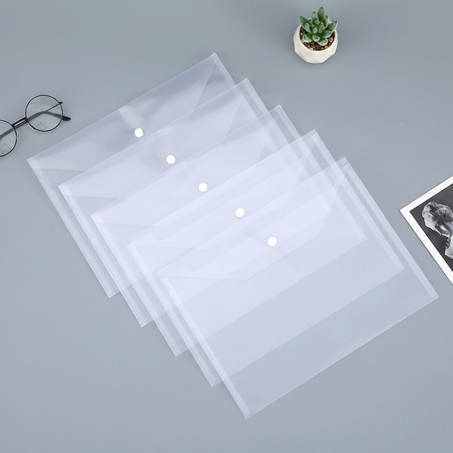 중요한 서류나 파일을 보관 A4 서류 정리 보관 파우치 바인더 케이스, 10개, 반투명