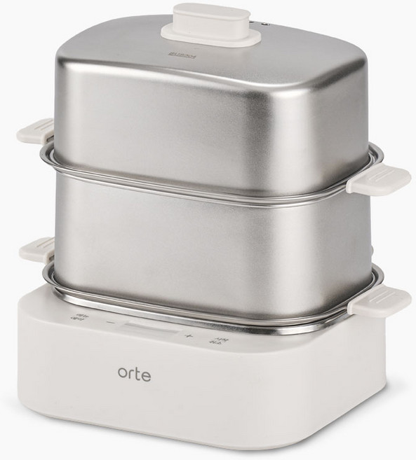 오르테 스텐 미니 전기 찜기 계란 달걀 고구마 삶는기계 멀티쿠커 에그, 미니2단찜기