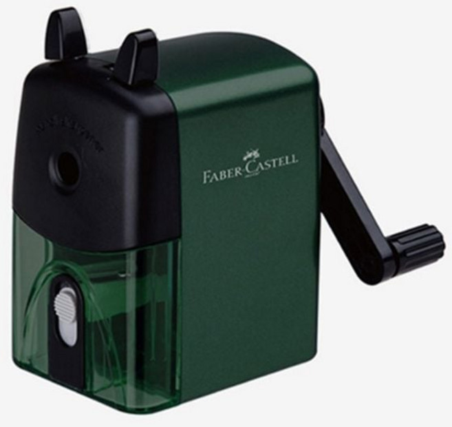 파버카스텔 핸들 연필깎이 그린 952500 수동연필깎이, 본상품, 포장단위_개 (1개입), 1개