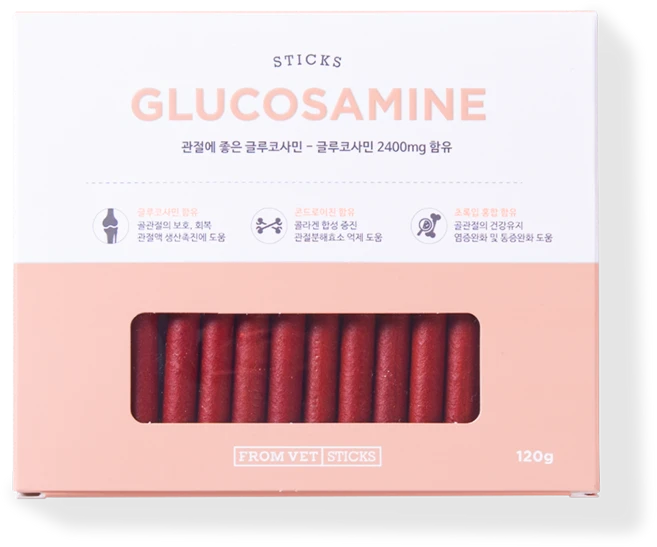 프롬벳 순수스틱 반려동물 글루코사민 120g, 뼈/관절강화, 1개 - 쿠팡