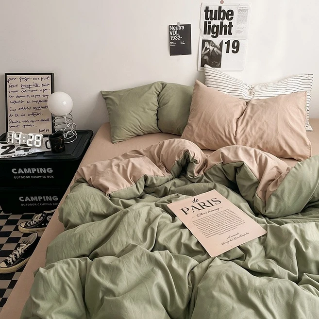부드러운 워싱 코튼 이불 사계절 커버 세트 - 쿠팡