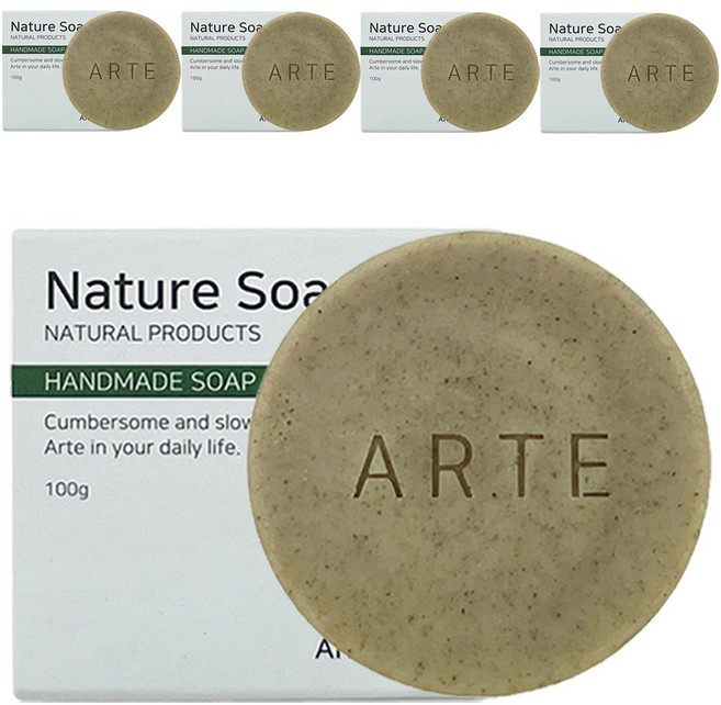 아르떼 어성초 저자극 세안 비누, 100g, 5개