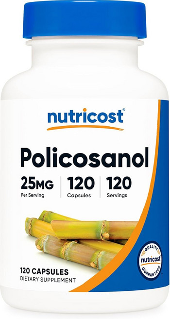 Nutricost 폴리코사놀 25mg 120캡슐 고함량 혈관 미국, 1회분, 1개
