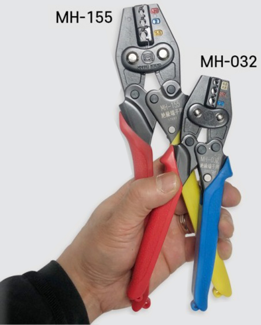 마벨 압착기 MH-155 PG 절연단자 압착기 단자압착 전선 전설공구 슬리브, 1개