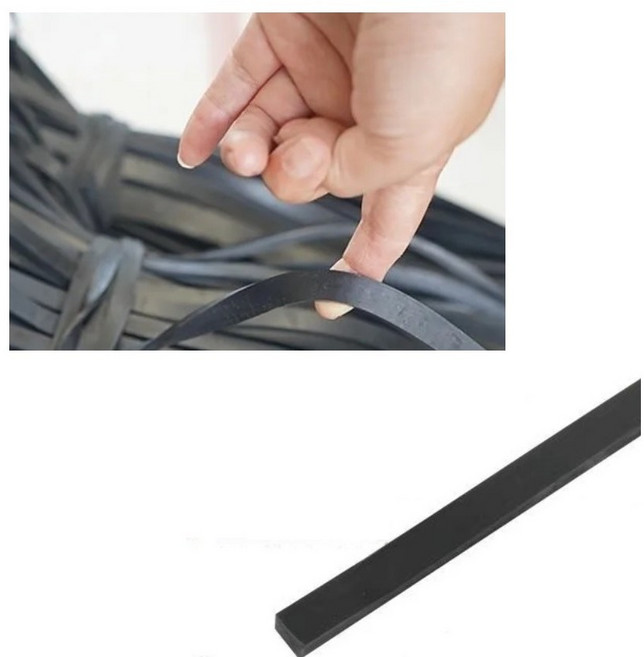 대성부품/화물차 덮개용 밴딩/스판 끈/고무줄/내마모성/타이어/소고무/결속대/14M/고무바/화물차/1톤/호루바/조경끈/고무끈/블랙/검정/카고/사각소바, 블랙, 1개