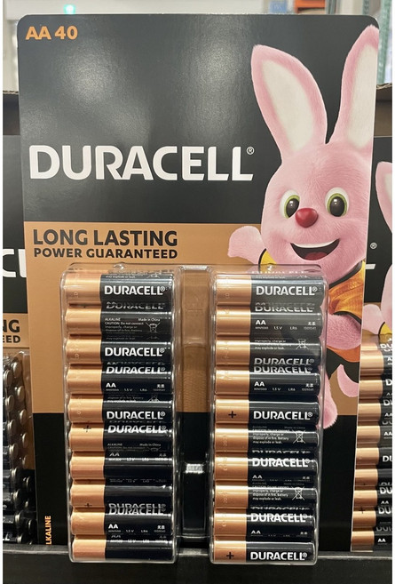 듀라셀 알카라인 AA 건전지, 40개입, 2개