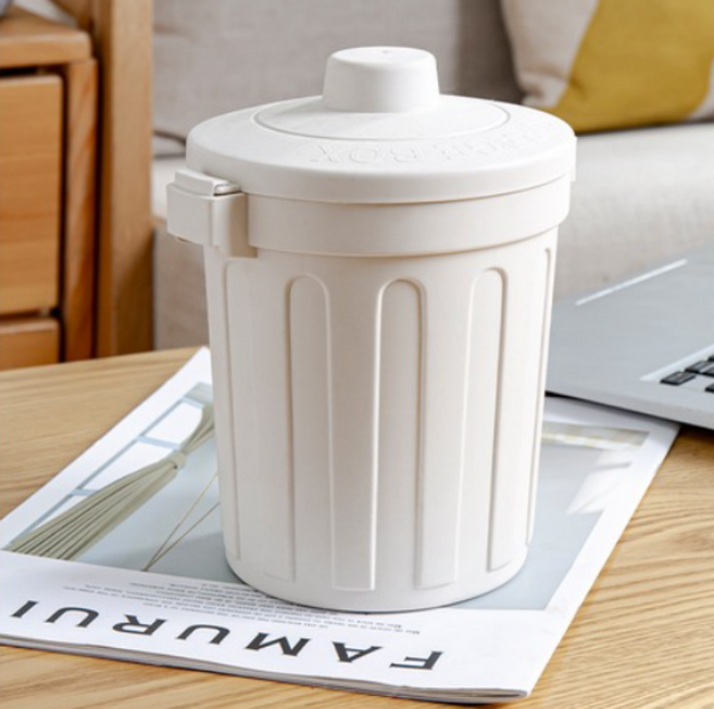 Y.Living 캠핑용 캠핑 진공 음식물 쓰레기통 휴지통 보관함, 베이지, 1개